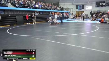 JV-32 lbs Round 1 - Jay Georgen, West Delaware, Manchester vs Aj Kitner, Independence