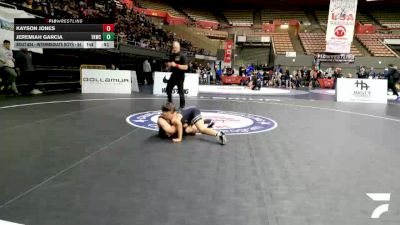 Intermediate Boys - 84 lbs Cons. Round 3 - Kayson Jones vs Jeremiah Garcia, Total Kaos Wrestling Club