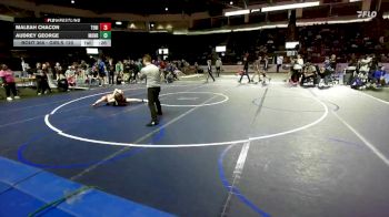 Girls 120 lbs Cons. Round 2 - Maleah Chacon, Tenino (Girls) vs Audrey George, Monroe (Girls)