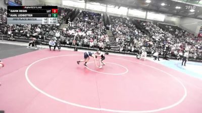 6A 157 lbs 3rd Place Match - Karl Ledbetter, Corner Canyon vs Gavin Regis, Layton