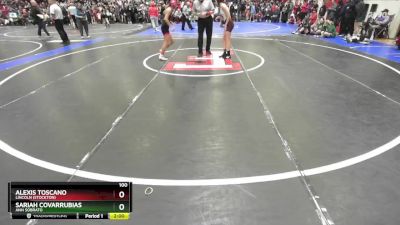 100 lbs Champ. Round 2 - Alexis Toscano, Lincoln (Stockton) vs Sariah Covarrubias, Ann Sobrato