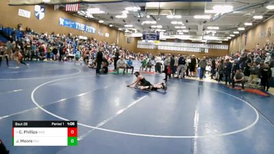 135 lbs Cons. Round 2 - Carson Phillips, Wasatch vs Joshua Moore, West Jordan