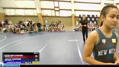 115 lbs Round 1 (10 Team) - Lacatia Mason, Oregon vs Rosalia Rubio, New Mexico