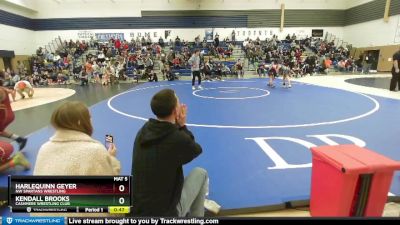 117 lbs Round 1 - Kendall Brooks, Cashmere Wrestling Club vs HarleQuinn Geyer, NW Spartans Wrestling