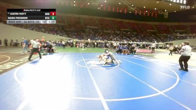 3A Boys 150 lbs Quarterfinal - Justin Hoyt, Harrisburg Boys vs Nash Froerer, Nyssa Boys