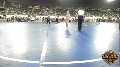 110 lbs Semifinal - Ruby Baxter, Hoisington Jr Cardinals vs Chanlee McKinney, Woodland Wrestling Club