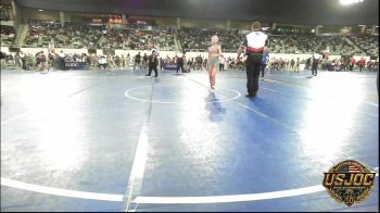 110 lbs Semifinal - Ruby Baxter, Hoisington Jr Cardinals vs Chanlee McKinney, Woodland Wrestling Club