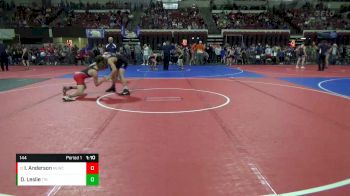 144 lbs Quarterfinal - Ian Anderson, Moses Lake Wrestling Club vs Duane Leslie, Team Real Life