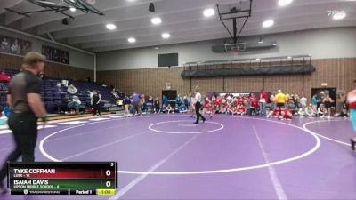 85 lbs Finals (2 Team) - Isaiah Davis, Upton Middle School vs Tyke Coffman, Lusk