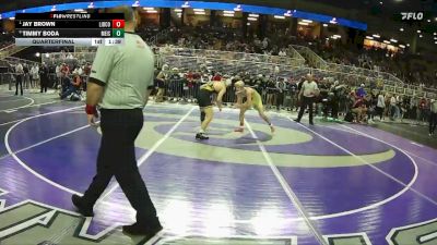 138 1A Quarterfinal - Jay Brown, Liberty County vs Timmy Boda, Merritt Island