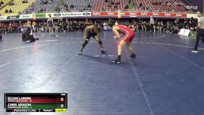 149 lbs Round 1 (16 Team) - Elijah Larsen, Grand View (Iowa) vs Chris Aragon, Morningside (Iowa)