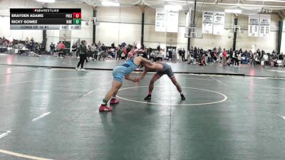 125 lbs Consi Of 16 #1 - Brayden Adams, Presbyterian vs Ricky Gomez, Rider - UNATT