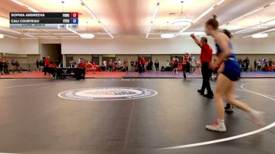 105 lbs Cons. Semis - Sophia Andreeva, Peterson Grapplers Wrestling Club vs Cali Courteau, Community Youth Center - Concord Campus Wrestling