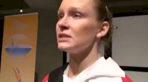 Bridget Sloan of USA after competing 2 Events in Wolrds Prelims