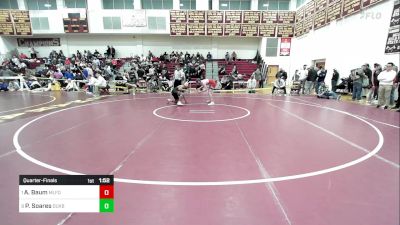 144 lbs Quarterfinal - Aidan Baum, Milford vs Phoenix Soares, Duxbury