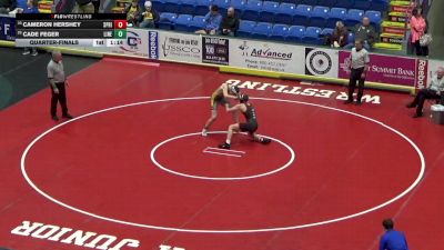 157 lbs Quarterfinal - Cameron Hershey, Spring Grove vs Cade Feger, Line Mountain