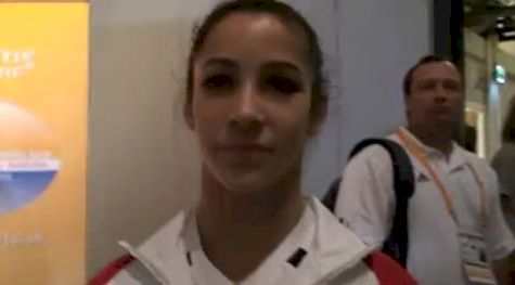 Aly Raisman of USA after Competing All Around in Worlds Qualificiation