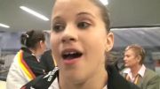 Elizabeth Seitz of Germany after Qualifying to World Bars Finals and AA Finals