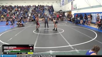 106 lbs Semifinal - Anabelle Serratos, Hawkeye WC vs Knox Espinoza, Neutral Grounds