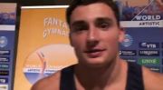 Brandon Wynn of USA after his first Worlds Prelims and Possible Rings Final