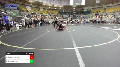 120 lbs Quarterfinal - Benton Loggains, Spartan Wrestling Academy vs Keggun Carson, PrimeTime Youth Wrestling