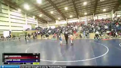 77 lbs Quarterfinal - Ben Vanderpool, MT vs Cooper Walker, WY