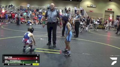 52 lbs Quarterfinals (8 Team) - Ren Tse, East Kansas Eagles vs Will Fitzgerald, Region Wrestling Academy