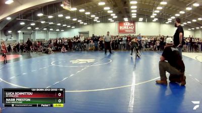 98 lbs Champ. Round 2 - Nasir Preston, Flex Wrestling vs Luca Schmittou, 84 Athletes