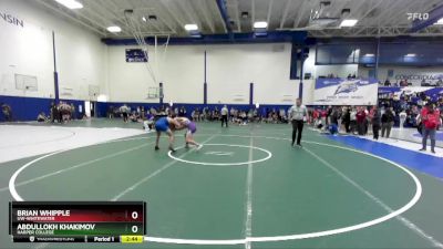 133 lbs Cons. Round 3 - Brian Whipple, UW-Whitewater vs Abdullokh Khakimov, Harper College