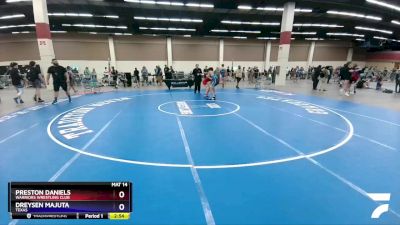 120 lbs Cons. Round 2 - Preston Daniels, Warriors Wrestling Club vs Dreysen Majuta, Texas