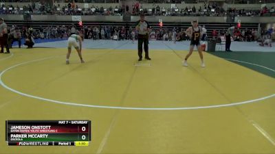 105 lbs Quarterfinal - Jameson Onstott, Eaton Rapids Youth Wrestling C vs Parker McCarty, Osceola