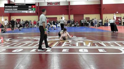 126 lbs Quarterfinal - Michael Barry, Smittys vs Charles Ford, Milo Wrestling Club