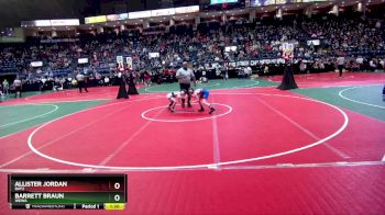 71 lbs Champ. Round 1 - Allister Jordan, BAY2 vs Barrett Braun, WEWA