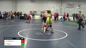 163 lbs 1st Place Match - Xavier Anderson, Northeast Region Affiliated vs Colby Klinger, Mattawan Wrestling