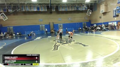 125lbs Champ. Round 3 - Grace Page, Skyview (Girls) vs Paige Elliott, Washougal (Girls)