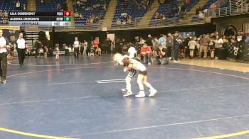 50 lbs 5th Place - Lila Dubensky, Punxsutawney vs Aleena DeMonte, Norwin