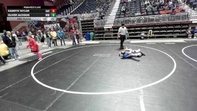 66 lbs 2nd Place - Kamdyn Taylor, Eastside United vs Oliver Jackson, Widefield WC