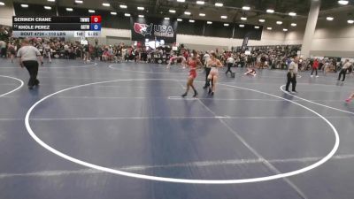 110 lbs Champ. Rd Of 64 - Serineh Crane, Titan Mercury Wrestling Club (TMWC) vs Khole Perez, Greg Gomez Trained Wrestling