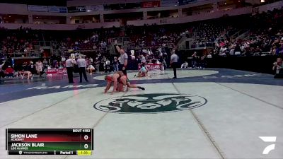 4A 160 lbs Quarterfinal - Simon Lane, Academy vs Jackson Blair, Los Alamos