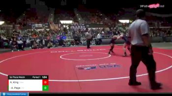 155 lbs 1st Place Match - Alyssa Page, LaCygne-Prairie View vs Allison King, Oskaloosa