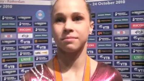 Rebecca Bross after Winning All Around Bronze at World Championships
