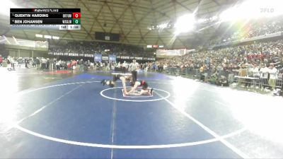 Boys 2A 157 lbs Quarterfinal - Quentin Harding, Orting vs Ben Johansen, Washougal