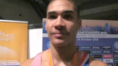 Louis Smith of GBR after Winning the World Silver Medal on Pommel Horse
