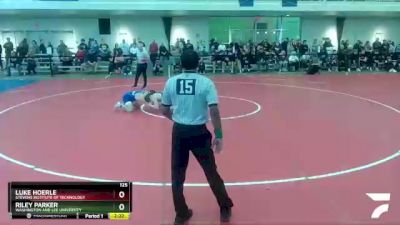 125 lbs 3rd Place Match - Riley Parker, Washington And Lee University vs Luke Hoerle, Stevens Institute Of Technology