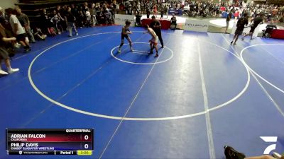 92 lbs Quarterfinal - Adrian Falcon, California vs Philip Davis, Chabot Gladiator Wrestling