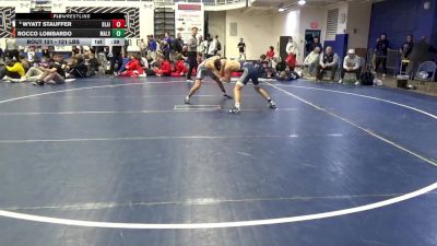 121 lbs 7th Place - Wyatt Stauffer, Blair Academy-NJ vs Rocco Lombardo, Malvern Prep