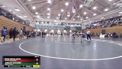 113 lbs Champ. Round 1 - Jordan Dockery, Green Valley vs Ryan Dimalanta, Rancho Bernardo