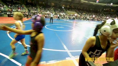 55 lbs Round Of 16 - Hanna Hensen, Kodiak Attack vs Kaylie Aragon, Lockjaw Wrestling Club