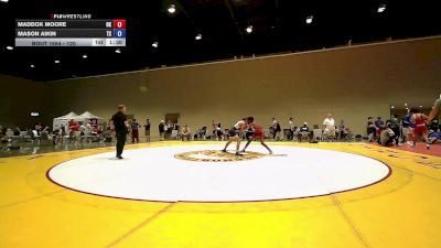 120 lbs Champ. Round 5 - Maddox Moore, OK vs Mason Aikin, TX