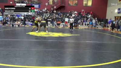 285 lbs Champ. Round 2 - Jose Flores, Emmanuel College vs Willie Cox, Montevallo